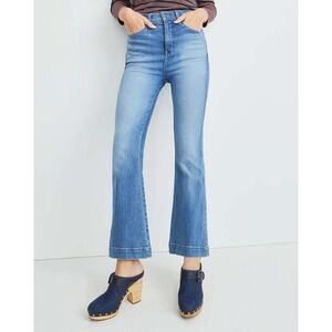 Veronica Beard Carson Ankle Flare High Rise Jeans Mystic‎ Blue Wash Size 32